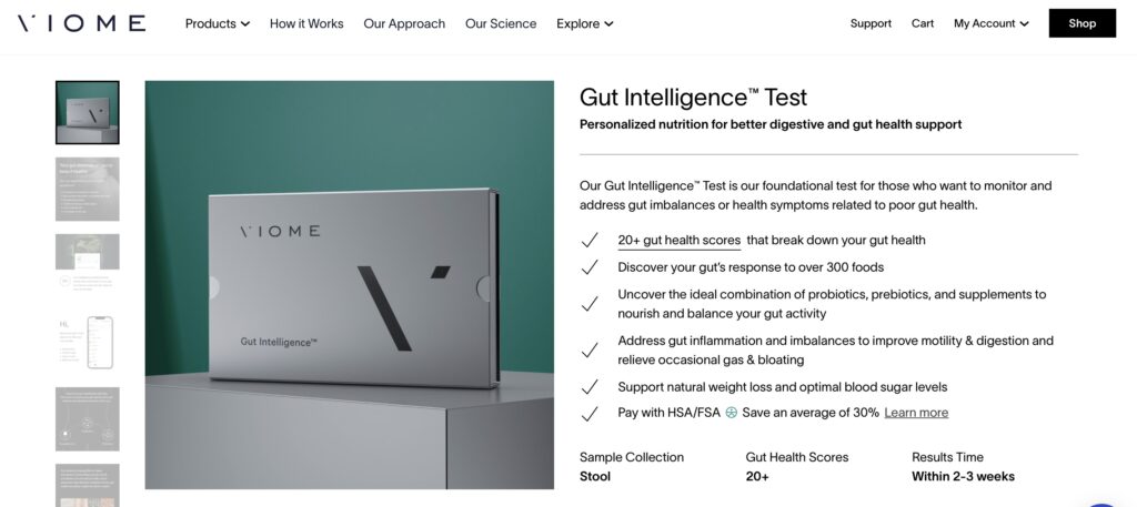 Viome gut intelligence test